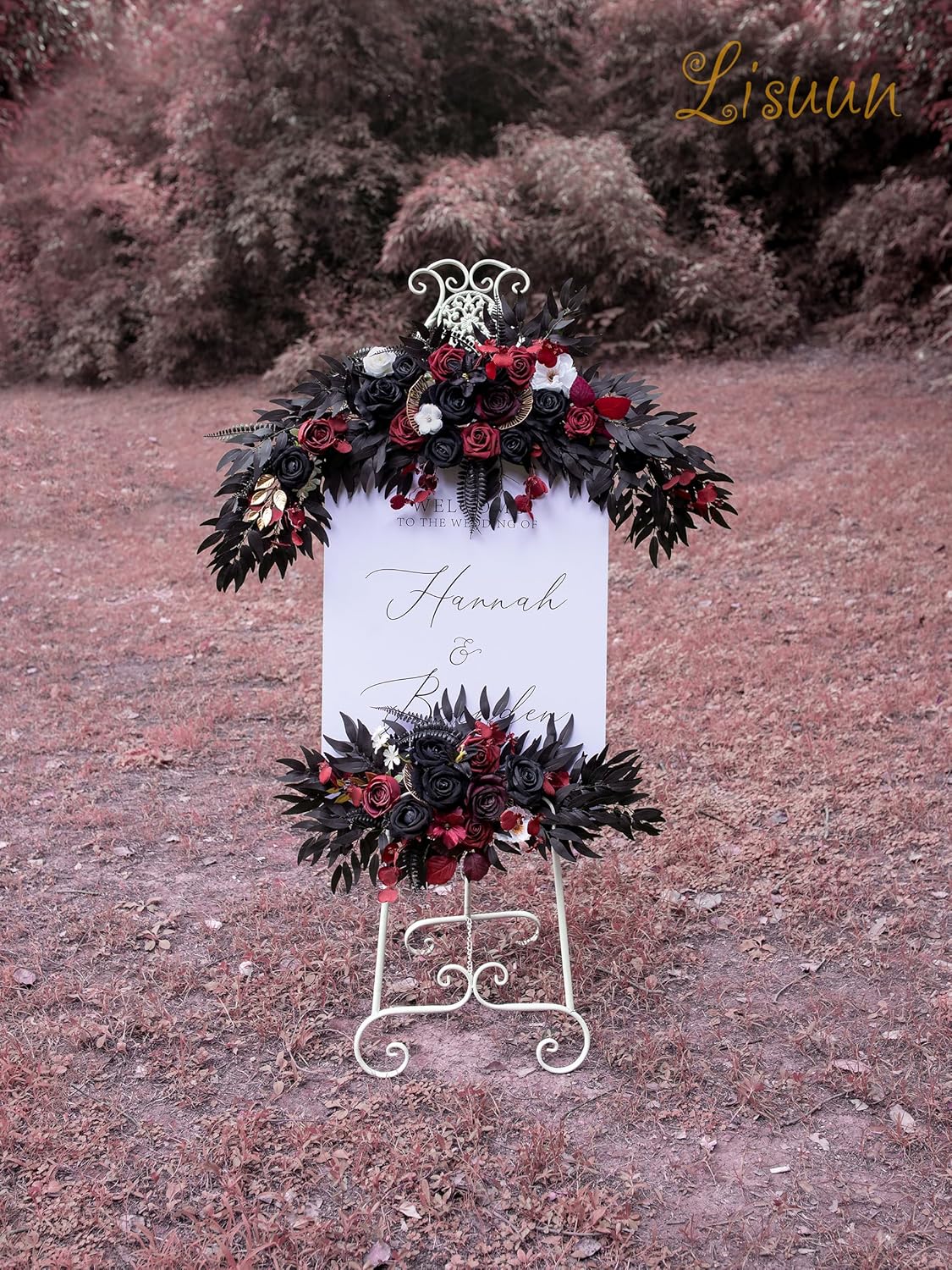 Wedding Arch Flowers, Artificial Flowers for Decoration, Large Flower Swag for Boho Styles Wedding Ceremony Floral Decor - Pack of 2