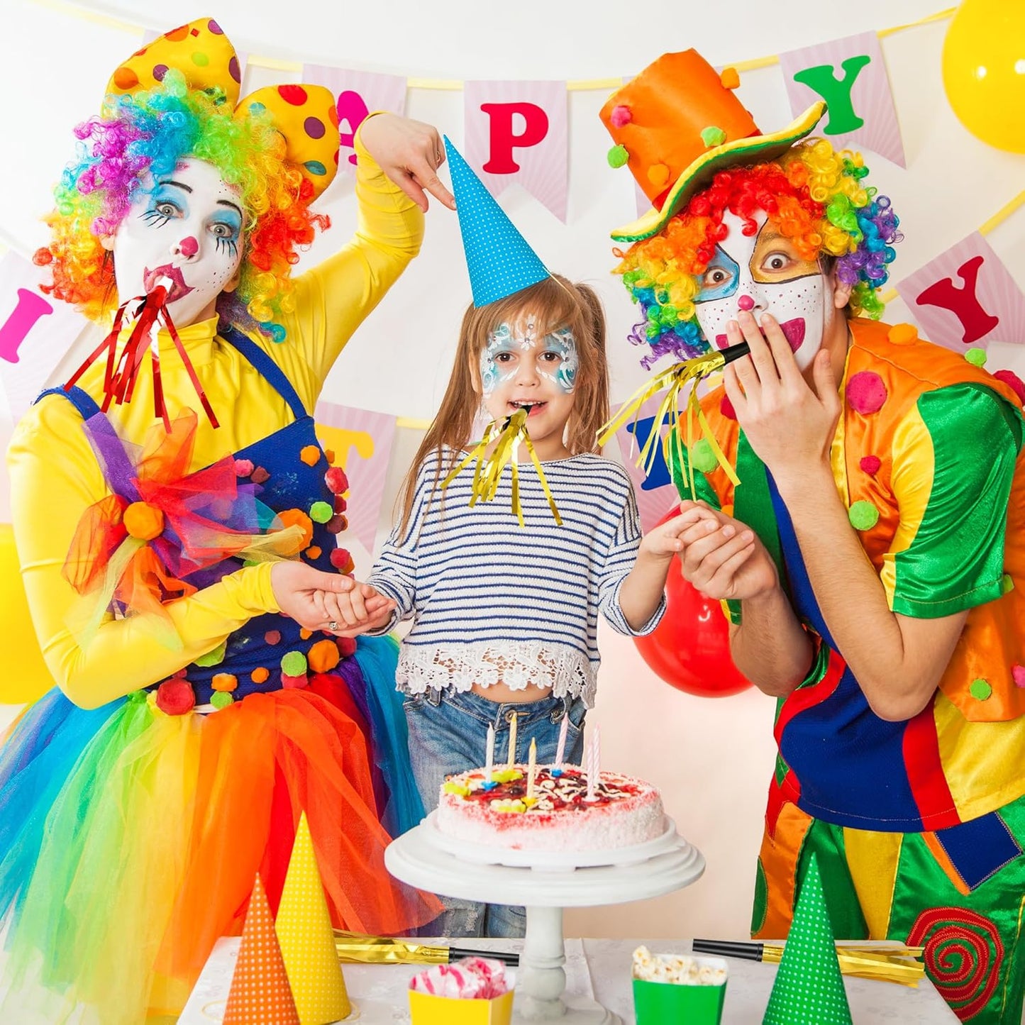 12 Pcs Glitter Noise Makers Metallic Fringed Party Blower for Adults Birthday Graduation New Years Party Favors Supplies (Gold)