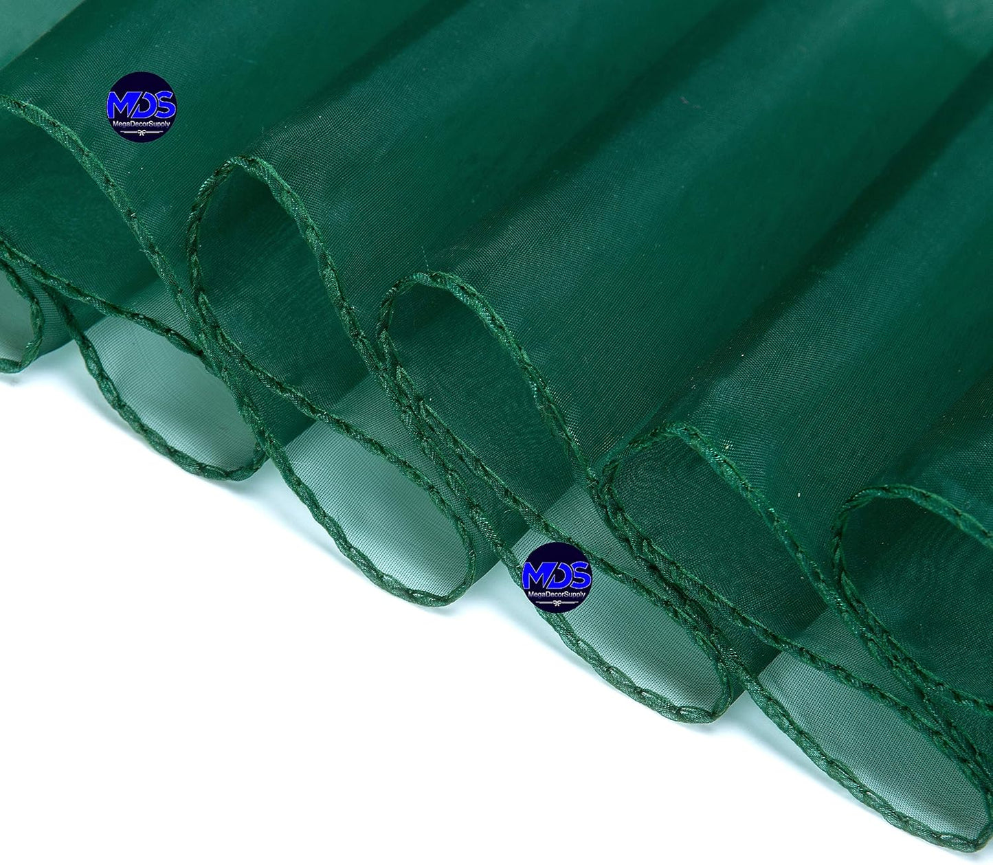 MDS Pack of 250 PCS Organza Chair Sashes Wider Dining Chair Bows Ribbon Tie Back for Wedding Party Birthday Bridal Shower Reception Event Banquet Home Chair Cover Decoration - Hunter Green