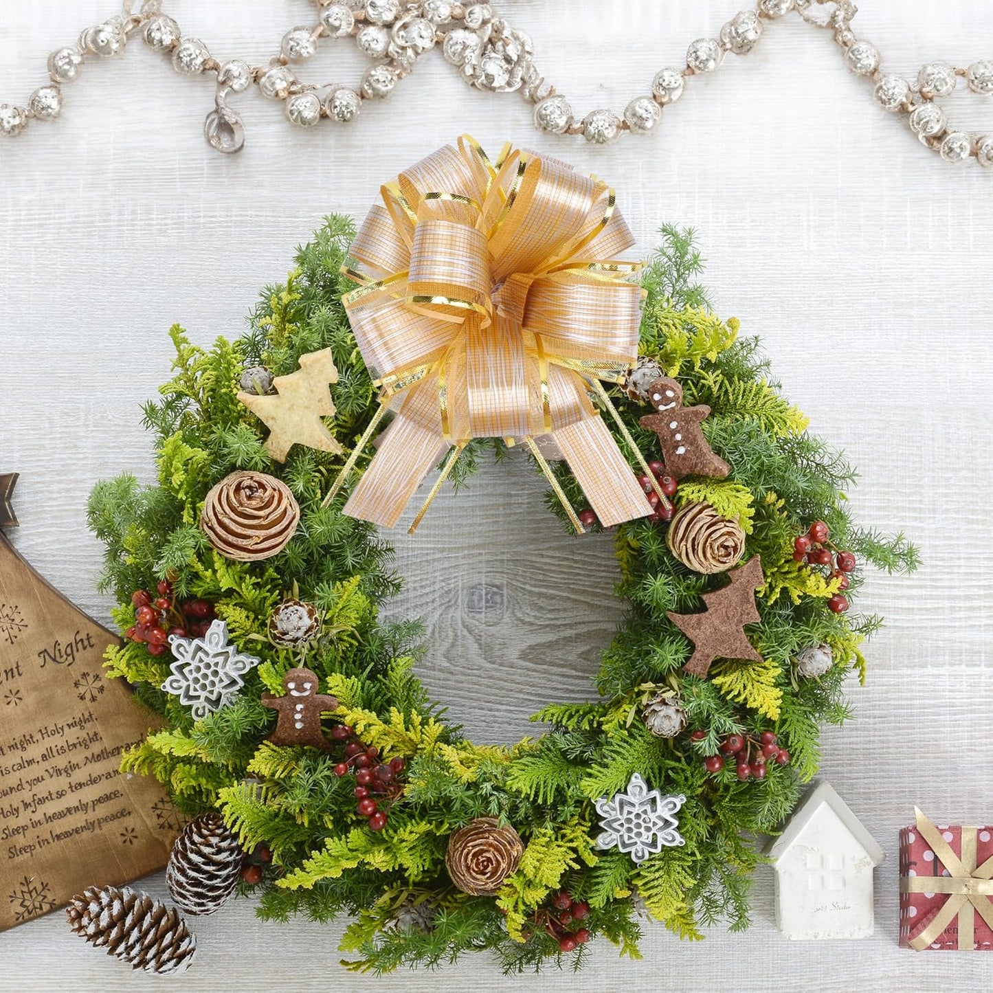 12 Pcs 6 Inch Large Pull Bows, Wedding Gift Ribbon Bow, Party Birthday Holiday Gift Wrapping Bow, Present Decoration Bow