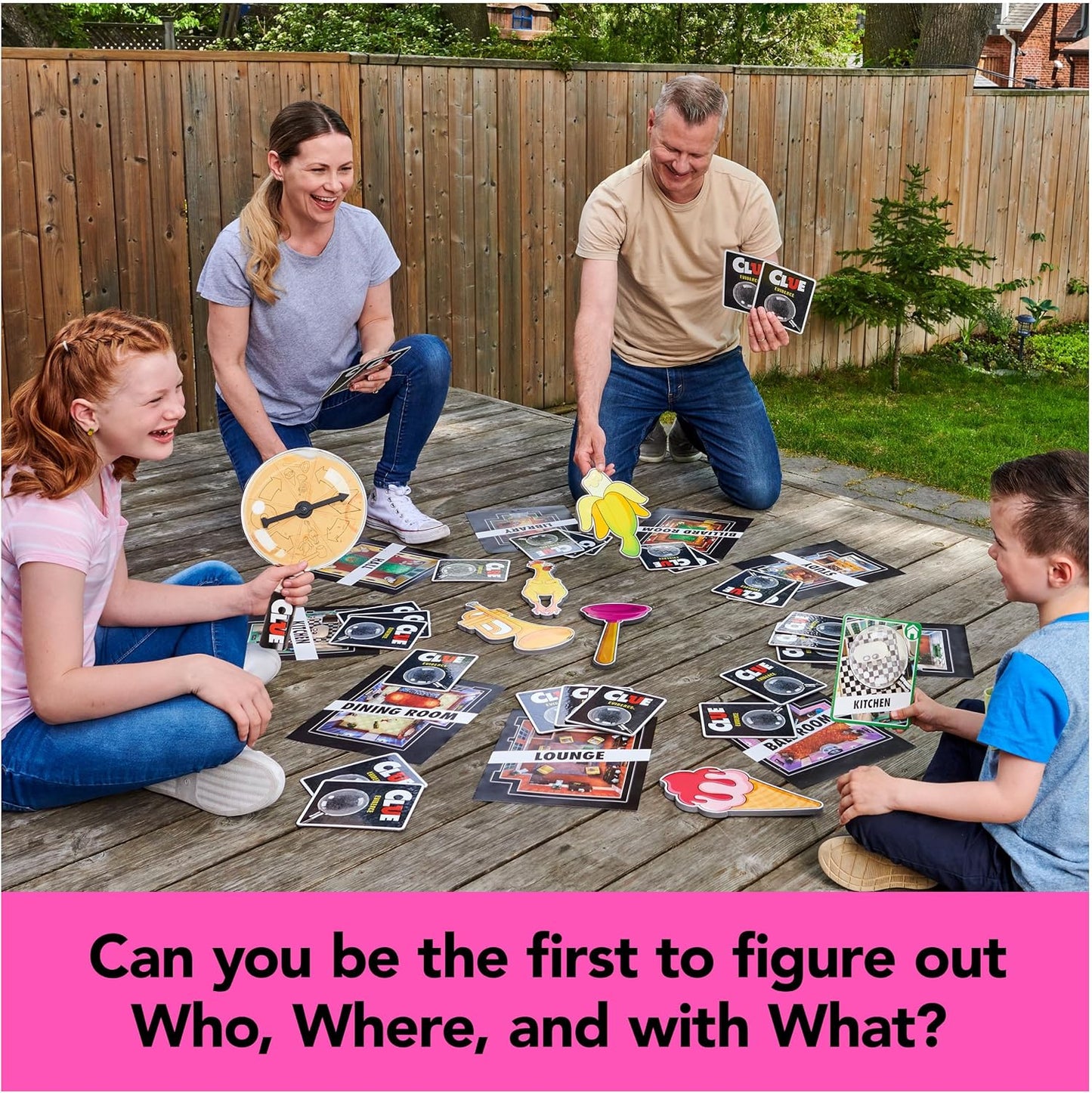 Spin Master Games, Clue Giant Edition, Family Game for Indoor & Outdoor Fun with Big Oversized Board, for Family and Kids, 2-4 Players, Ages 6 & Up