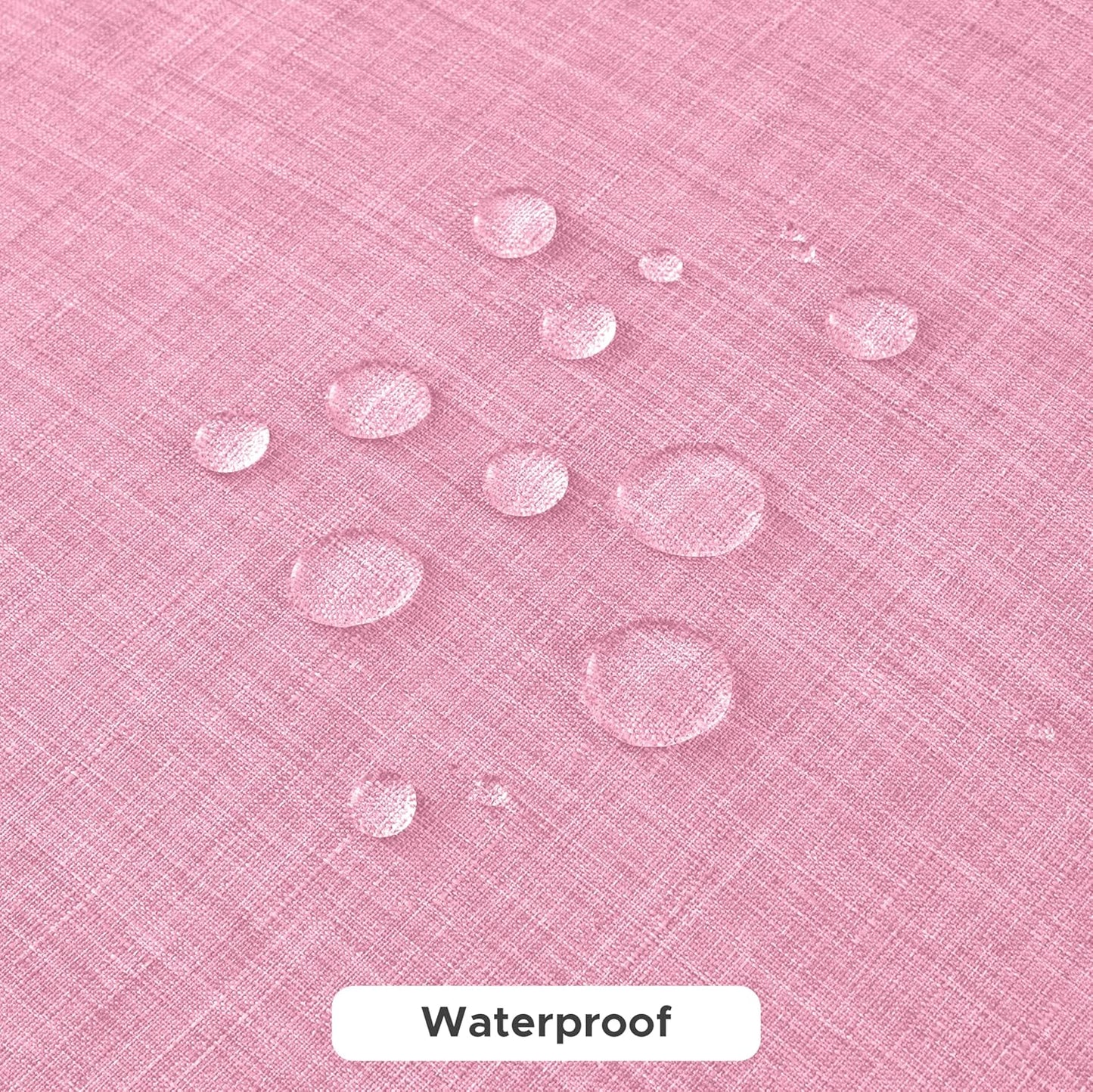 Fitable Faux Linen Tablecloths for Rectangle Tables: Water & Stain Resistant Farmhouse Table Cloth, Washable Burlap Textured Table Covers for Kitchen Dining Party(2 Pack, 52x70 Inch, Pink)