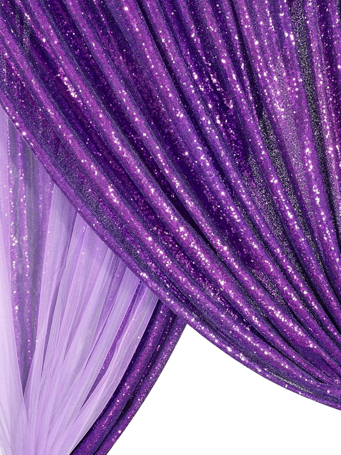 7ft x 7ft Purple Sequin Backdrop Glitter Party Backdrop Curtains Photo Background for Baby Shower Wedding Wall Decorations