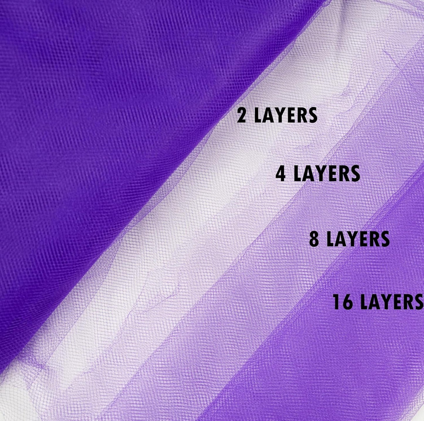 Craft And Party, Purple Fabric Tulle Roll 54 Inch by 40 Yards (120 ft) Fabric Tulle Bolt for DIY Tutu Skirt, Wedding and Decoration (Purple)