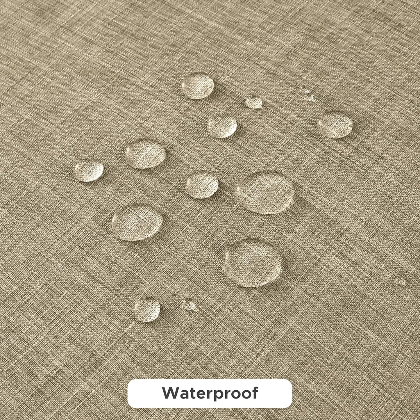 Fitable Square Table Cloth Linen Textured: Water & Stain Resistant Farmhouse Tablecloth, Washable Burlap Table Covers for Kitchen Dining Party(2 Pack, 54x54 Inch, Khaki)