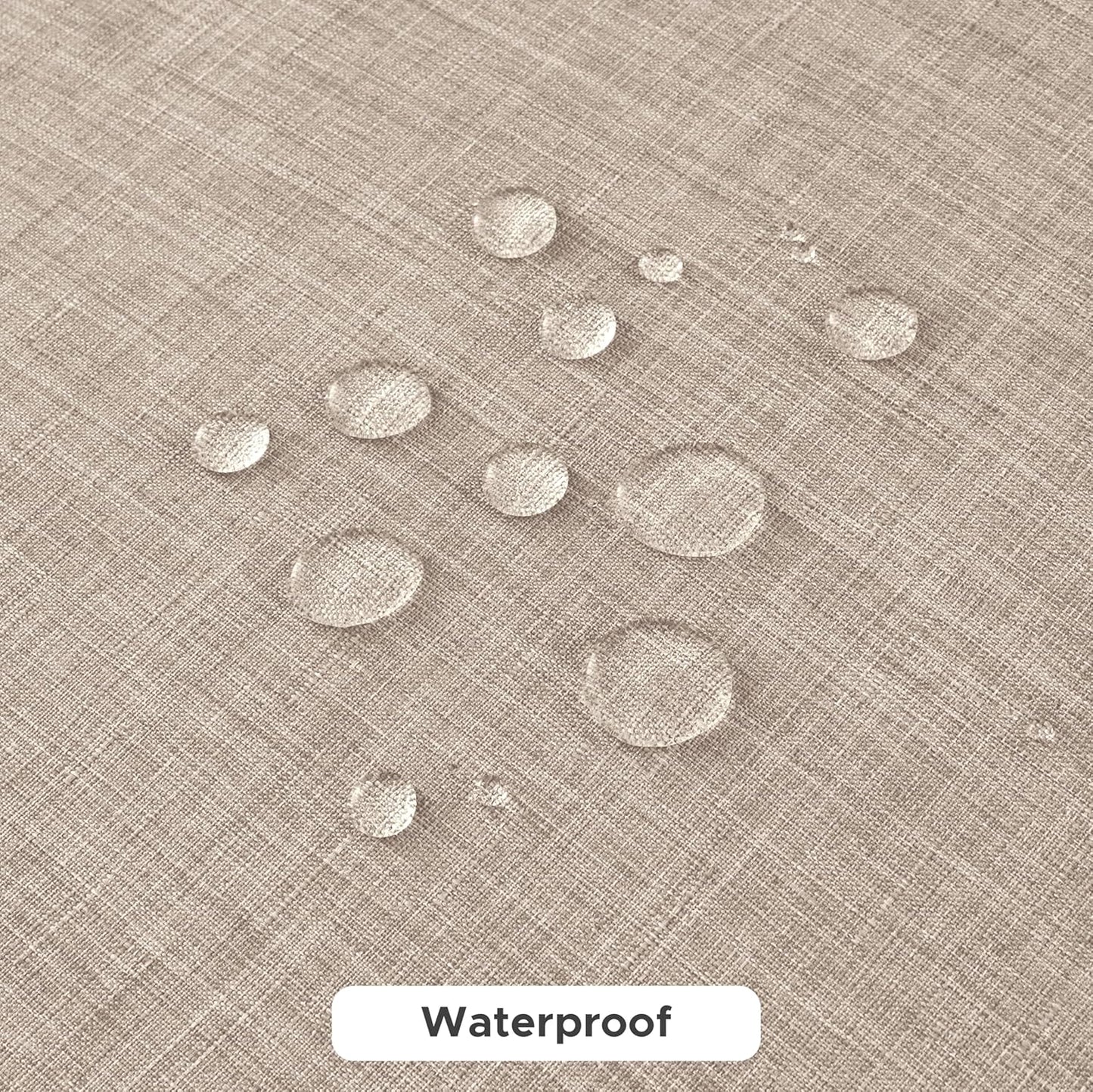 Fitable Faux Linen Tablecloths for Rectangle Tables: Water & Stain Resistant Farmhouse Table Cloth, Washable Burlap Textured Table Covers for Kitchen Dining Party(2 Pack, 60x84 Inch, Nature)