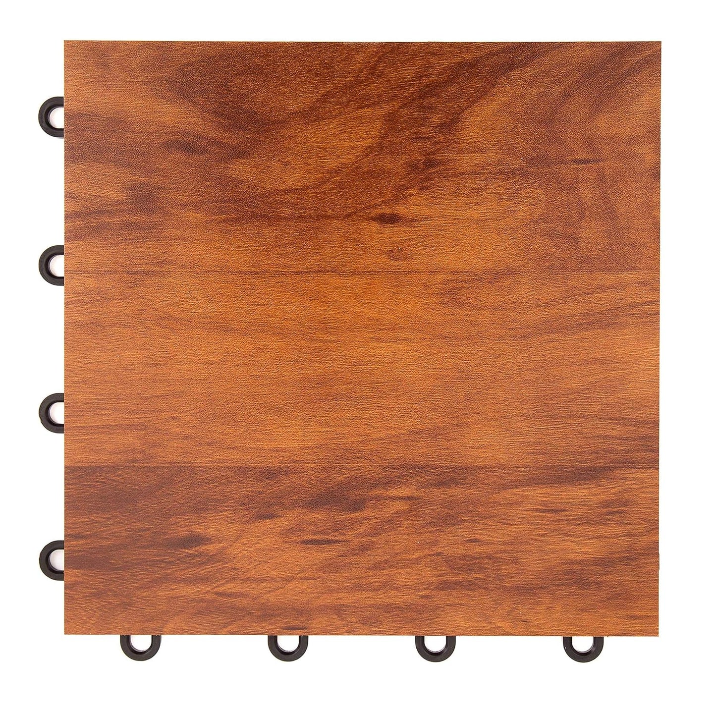 IncStores 3/8" Thick Snap Together Dance Flooring Tiles | 12”x12” Printed Vinyl Dance Floor Tiles for Practice & Performance | Dark Maple | 9 Tile Pack