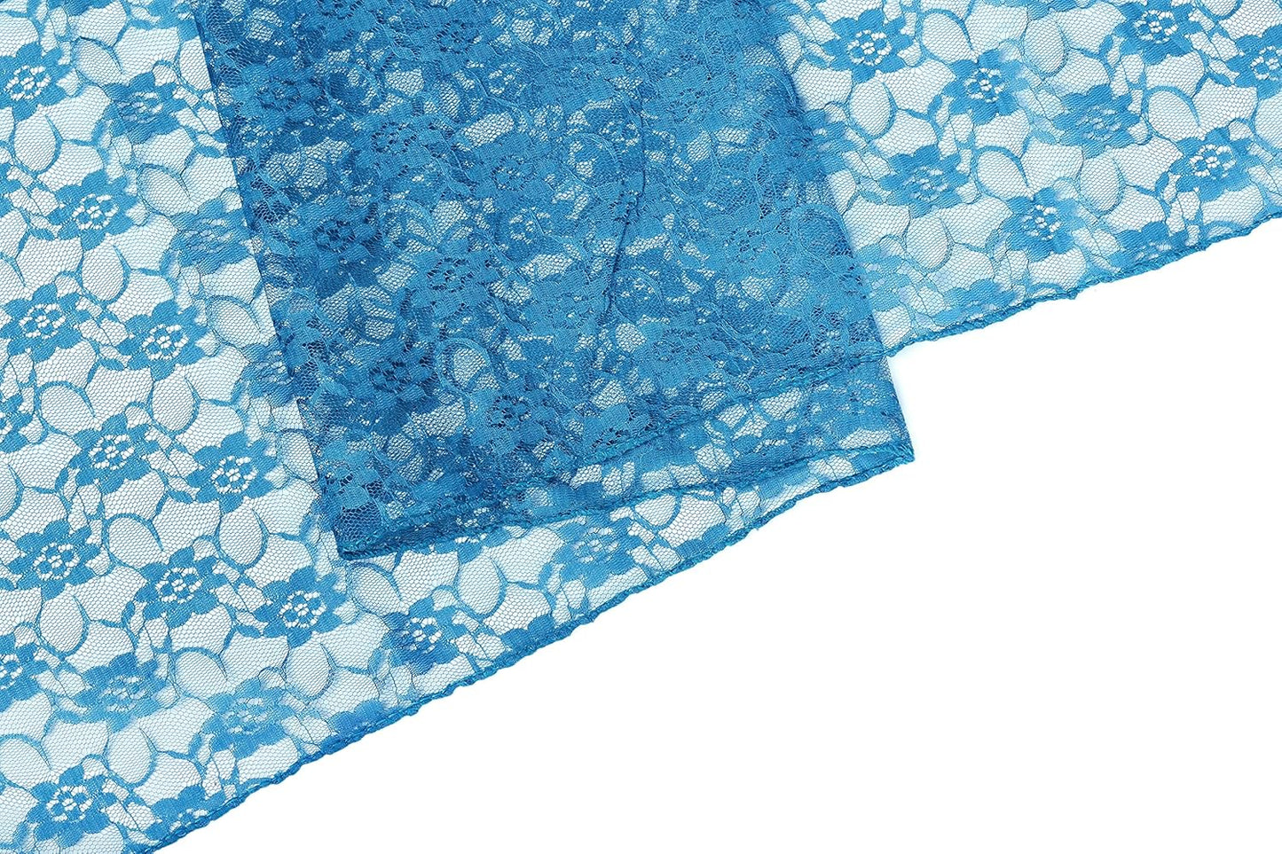 MDS Pack of 25 Wedding 12 x 108 inches Lace Table Runner for Wedding, Decorations for Birthday Parties, Banquets, Graduations, Engagements, and Runners fit Rectangle, Round Table- Dark Teal
