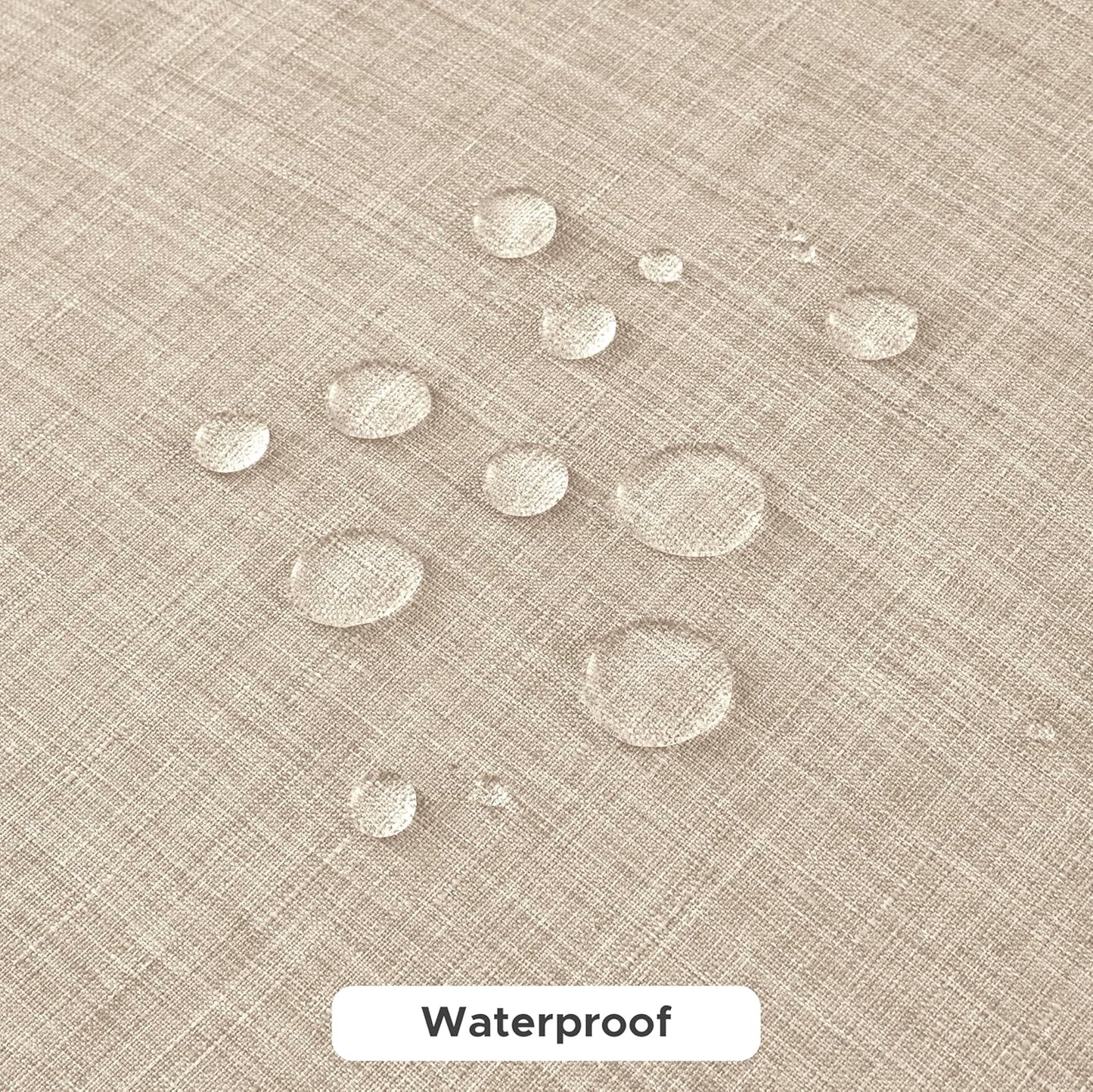 Fitable Faux Linen Tablecloths for Rectangle Tables: Water & Stain Resistant Farmhouse Table Cloth, Washable Burlap Textured Table Covers for Kitchen Dining Party(2 Pack, 60x84 Inch, Beige)