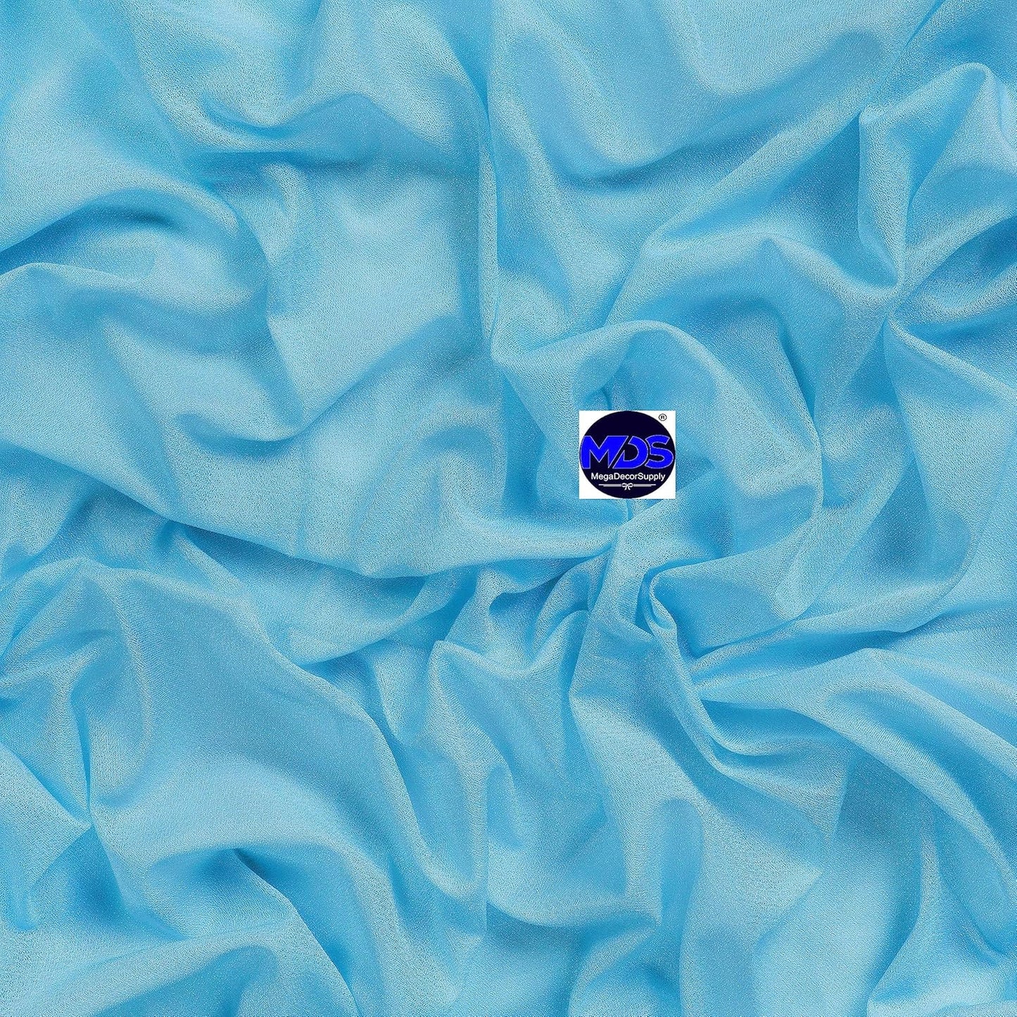 MDS Halloween Chiffon Draping Fabric - 1 Panel, 30" Wide x 20ft Long - Sheer Spooky Arbor & Canopy Drapery for Haunted House Backdrops, Party Ceilings, DIY Costumes & Themed Events - Turquoise